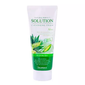 Очищающая пенка Deoproce Natural Perfect Solution Cleansing Foam Aloe