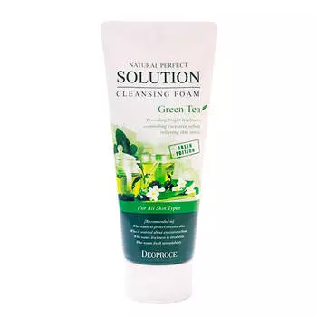 Очищающая пенка Deoproce Natural Perfect Solution Cleansing Foam Green Tea