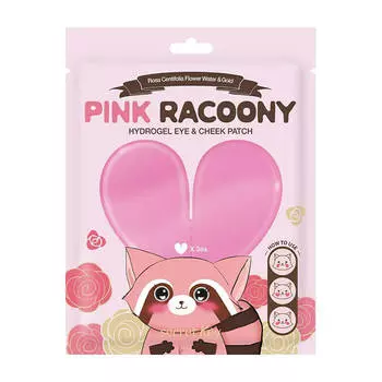 Патчи для глаз и скул Secret Key Pink Racoony Hydro-Gel Eye &amp; Cheek Patch (3 пары)