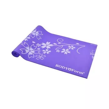 Коврик гимнастический 173x61x0,8см Body Form BF-YM02 фиолетовый