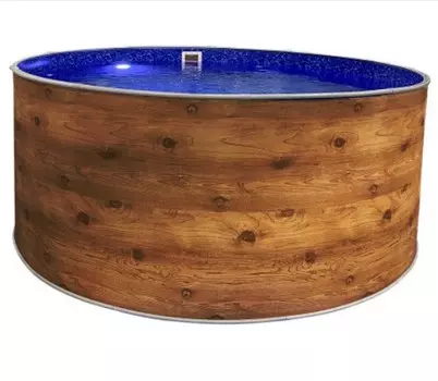 Круглый бассейн 305x305x125 см Лагуна ТМ236/30514 Темное дерево