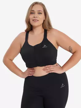Топ бра спортивный PowerMove Gym, Plus Size, Черный