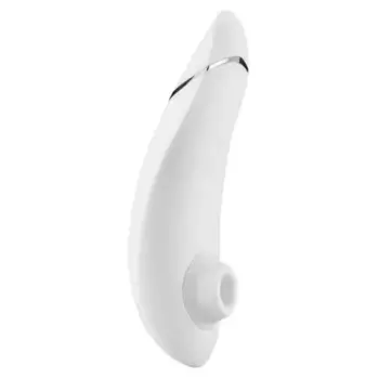 Бесконтактный клиторальный стимулятор Womanizer Premium, белый/хром