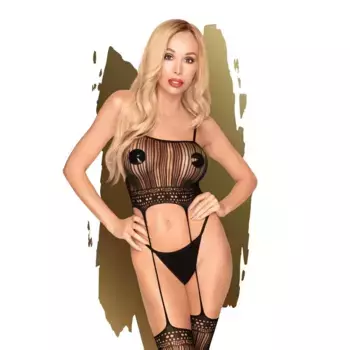 Бодистокинг Penthouse Sex dealer, черный, размер XL