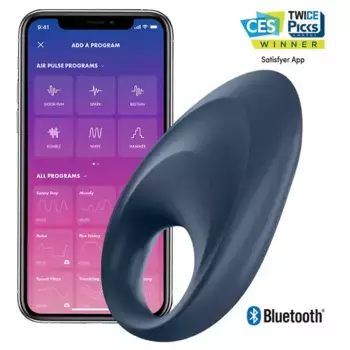 Эрекционное кольцо Satisfyer Powerful One, синее