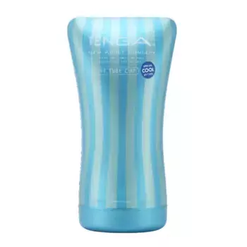 Мастурбатор с охлаждающим эффектом Tenga Soft Tube Cool, синий