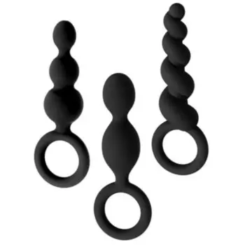 Набор анальных пробок Satisfyer Plugs, 3шт, черных
