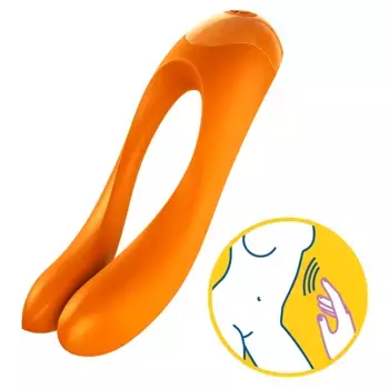 Пальчиковый вибратор Satisfyer Candy Cane, оранжевый
