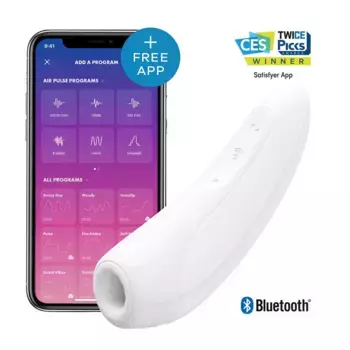 Вакуумный стимулятор Satisfyer Curvy 1+, белый