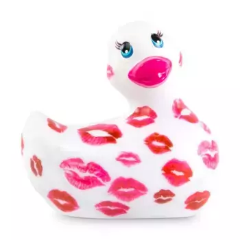 Вибратор-уточка Big Teaze Toys I Rub My Duckie 2.0, бело-розовый