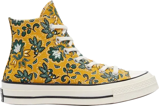 Кроссовки Converse Chuck 70 High Paisley - Gold Dart, желтый