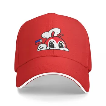Jollibee Peeking Philipppine Flag Cap Бейсбольные кепки Snapback Модные бейсбольные кепки Дышащие повседневные полихромные кепки As shown