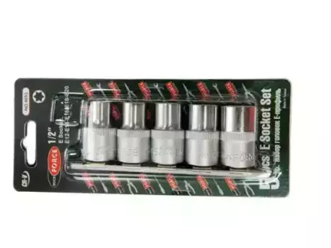 набор головок! Е-профиль 5пр. 1/2'' (E12,E14,E16,E18,E20), на планке\ RF-4053 ROCK FORCE