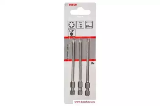 набор бит! 3 пр., extra hart T8/10/15 89мм\ 2 607 001 759 BOSCH