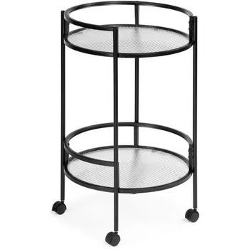 Журнальный столик Woodville Kotani 50х79 black / clear 15595