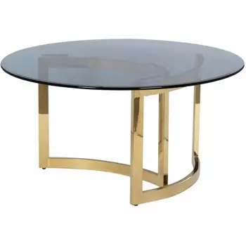 Журнальный стол Garda Decor 47ED-CT062GOLD (Золото/Прозрачный,Дымчатый)