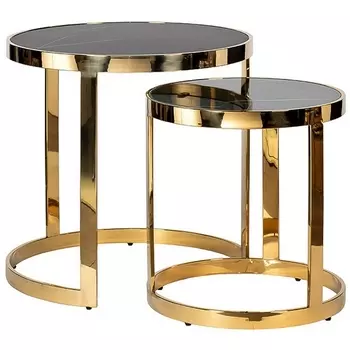 Журнальный стол Garda Decor 47ED-ET081S-GOLD (Золото/Черный)