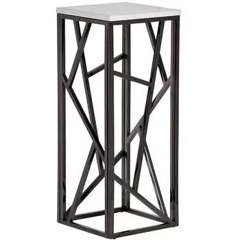 Журнальный стол Garda Decor 47ED-FS015BLSM (Черный/Белый мрамор)