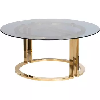 Журнальный стол Garda Decor 47ED-GDCT002 (Золото/Прозрачный,Дымчатый)