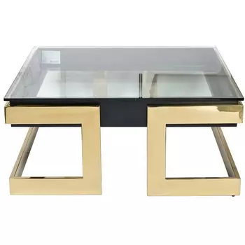 Журнальный стол Garda Decor 58DB-CT18166 (Золото/Прозрачный)