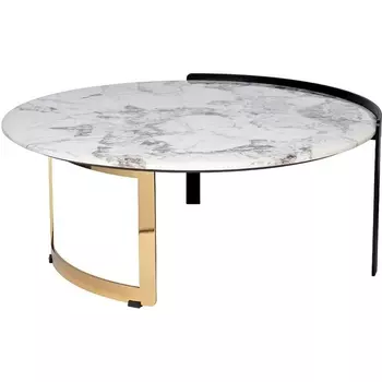 Журнальный стол Garda Decor 58DB-CT20016 (Золото/Белый мрамор)