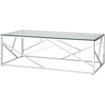 Журнальный стол Stool Group 120*60 АРТ ДЕКО серебро УТ000000890