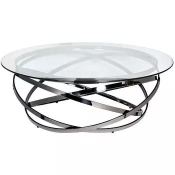 Журнальный стол Garda Decor GY-CT8402BL (Хром/Прозрачный)