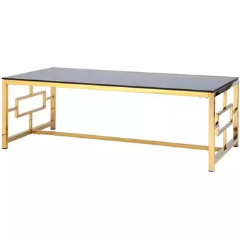 Журнальный стол Stool Group 120*60 БРУКЛИН золото стекло smoke УТ000001494