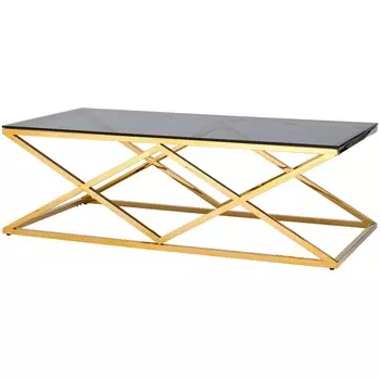 Журнальный стол Stool Group 120*60 ИНСИГНИЯ золото стекло smoke УТ000001503