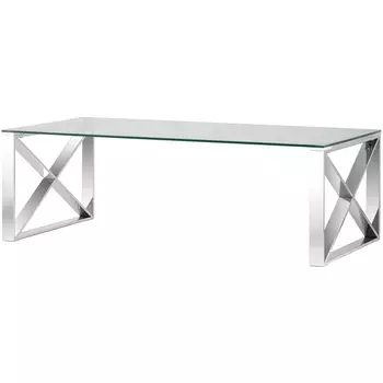 Журнальный стол 120*60 КРОСС серебро (Stool Group)