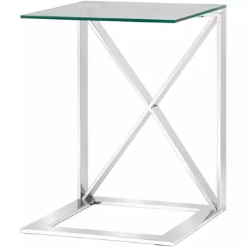 Журнальный стол 40*40 серебро Stool Group УТ000004647