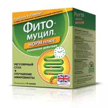 Фитомуцил Норм Плюс, пакетики 6 г, 25 шт.