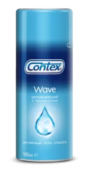 Гель-смазка Contex Wave увлажняющая с пантенолом, 100 мл