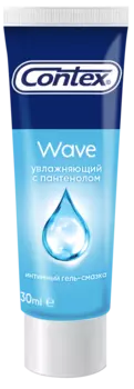 Гель-смазка Contex Wave, увлажняющая с пантенолом, 30 мл