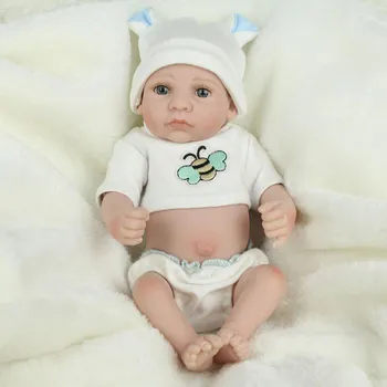 Мягкая силиконовая реалистичная кукла Reborn Baby для новорожденных None белый