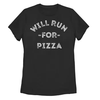 Спортивная беговая футболка для юниоров Will Run For Pizza
