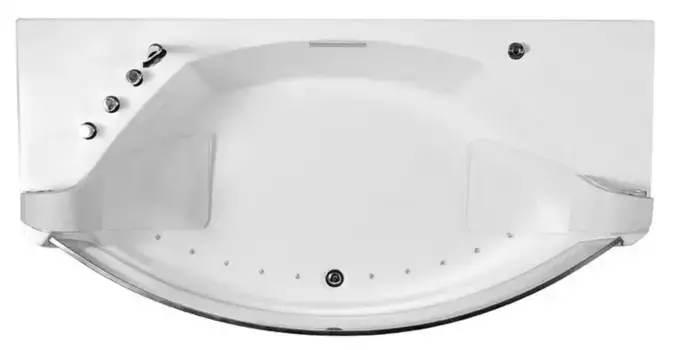 Аэромассажная ванна акриловая «Gemy» G9079 200/105 с каркасом с сифоном белая