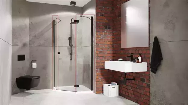 Боковые стенки Essenza New Black PTJ 90x2000 черный/прозрачное 385050-54-01 · Essenza, Radaway, 385050-54-01