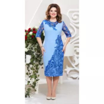 Платье Mira Fashion-4680 В цвете: Голубой; Размеры: 56,58,60,54