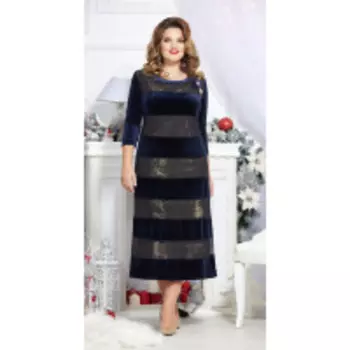 Платье Mira Fashion-4738 В цвете: Синий; Размеры: 64,66