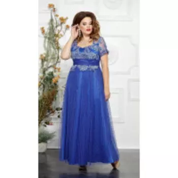 Платье Mira Fashion-4827-2 В цвете: Синий; Размеры: 50,52,48