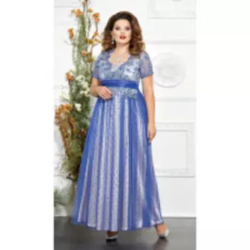 Платье Mira Fashion-4827-3 В цвете: Синий; Размеры: 50,52,48