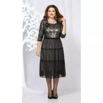 Платье Mira Fashion-4890 В цвете: Черный; Размеры: 56,50,52,54