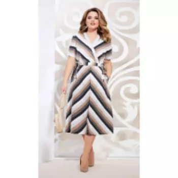 Платье Mira Fashion-4939 В цвете: Разноцветный; Размеры: 50,52