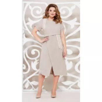 Платье Mira Fashion-4944 В цвете: Бежевый; Размеры: 56,60,54