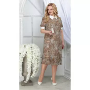 Платье Ninele-2287/1 В цвете: Коричневый; Размеры: 56,58,60,52,54