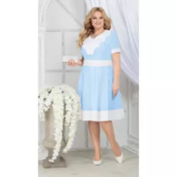 Платье Ninele-5825/3 В цвете: Голубой; Размеры: 56,58,50,52,48,54
