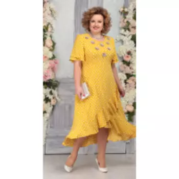 Платье Ninele-7278/3 В цвете: Желтый; Размеры: 56,58,60,62,54