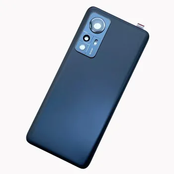 Задняя стеклянная крышка для Xiaomi 12 5G, задняя дверь, сменная батарея, задняя крышка корпуса Mi Mi12 Twelve с объективом камеры Original-Blue