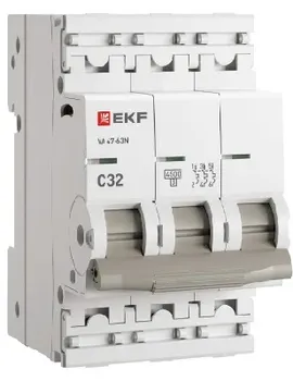 Автоматический выключатель EKF M634332C 3P 32А (C) 4,5kA ВА 47-63N PROxima